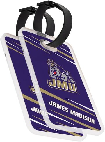 علامة الأمتعة لجامعة Desert Cactus James Madison University - بطاقة تعريف السفر الرسمية من JMU Dukes المكونة من قطعتين لحقائب السفر والحقائب والحقائب المحمولة (عبوة من عبوتين من علامة الأمتعة الأكريليك A) in Saudi Arabia