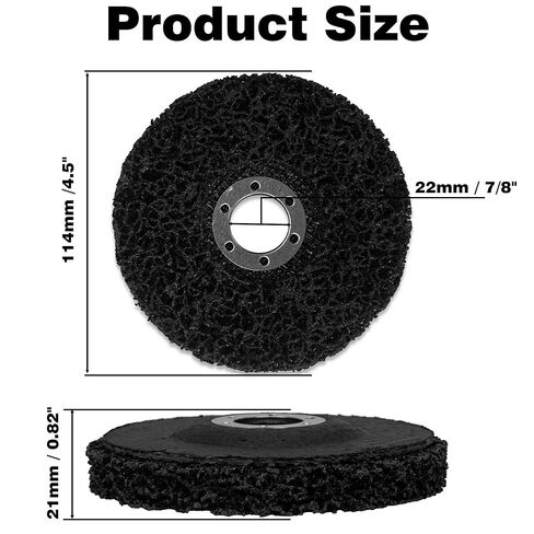 عبوتان من عجلة تجريد الطلاء مقاس 4.5 بوصة × 7/8 بوصة لقرص إزالة طلاء طاحونة الزاوية للطلاء والصدأ والطلاء وإزالة اللحام والأكسدة (أسود) in Kuwait