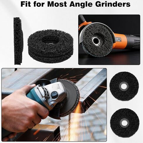 عبوتان من عجلة تجريد الطلاء مقاس 4.5 بوصة × 7/8 بوصة لقرص إزالة طلاء طاحونة الزاوية للطلاء والصدأ والطلاء وإزالة اللحام والأكسدة (أسود) in Kuwait