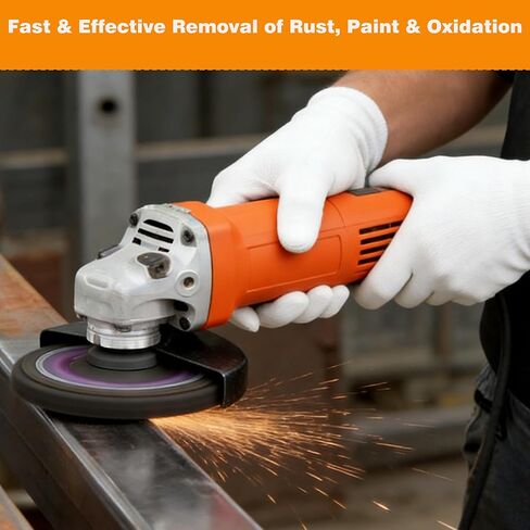 عبوتان من عجلة تجريد الطلاء مقاس 4.5 بوصة × 7/8 بوصة لقرص إزالة طلاء طاحونة الزاوية للطلاء والصدأ والطلاء وإزالة اللحام والأكسدة (أسود) in Kuwait