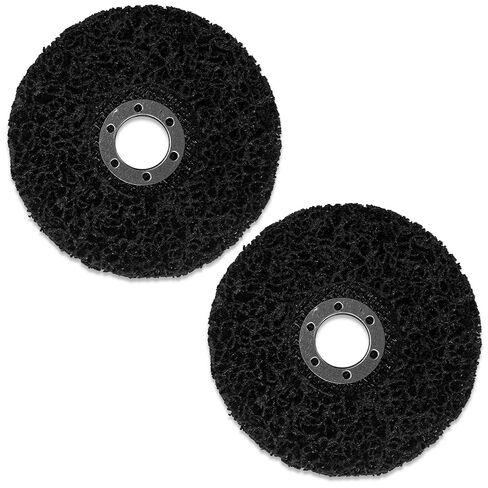 عبوتان من عجلة تجريد الطلاء مقاس 4.5 بوصة × 7/8 بوصة لقرص إزالة طلاء طاحونة الزاوية للطلاء والصدأ والطلاء وإزالة اللحام والأكسدة (أسود) in Kuwait