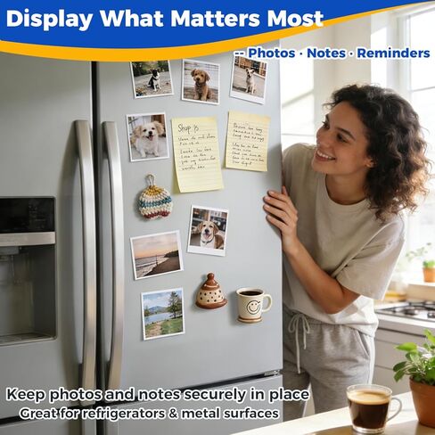 24 قطعة من مغناطيسات دائرية مقاس 2.2 بوصة من Party Zealot مع دعامة لاصقة، نقاط مغناطيسية لاصقة 80 مل قابلة للتقشير واللصق، مغناطيس دائري لاصق مسبقًا لمشاريع الحرف اليدوية والثلاجة البيضاء، منظمة in Kuwait