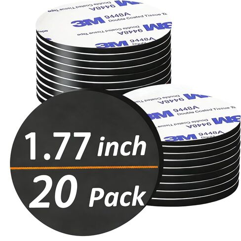 20 قطعة من النقاط المغناطيسية الكبيرة المستديرة مع دعامة لاصقة، نقطة مغناطيسية 45 مم مع لاصق ذاتي لمشاريع الحرف اليدوية DIY السبورة البيضاء والثلاجة in Kuwait