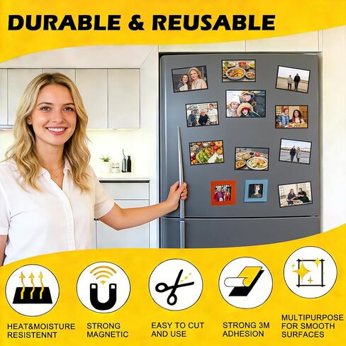 20 قطعة من النقاط المغناطيسية الكبيرة المستديرة مع دعامة لاصقة، نقطة مغناطيسية 45 مم مع لاصق ذاتي لمشاريع الحرف اليدوية DIY السبورة البيضاء والثلاجة in Kuwait