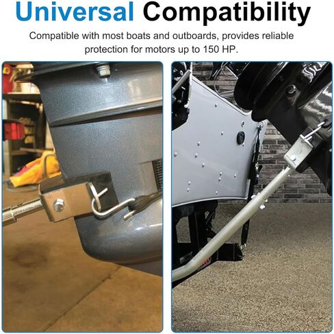 3001.1068 Adjustable Heavy-Duty Universal Transom Saver for Outboard Motors Up to 150 HP, Extends from 28" to 59" in Kuwait