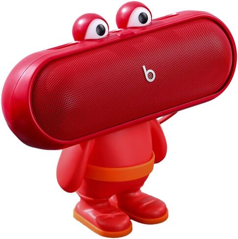 Protective Stand for Beats Pill (2024 Model) Portable Bluetooth Speaker, Scratch & Shock Resistant Cover with Precise Cutouts and Enhanced Sound Direction, Classic Big-Mouth Figurine Design (Red) in Saudi Arabia