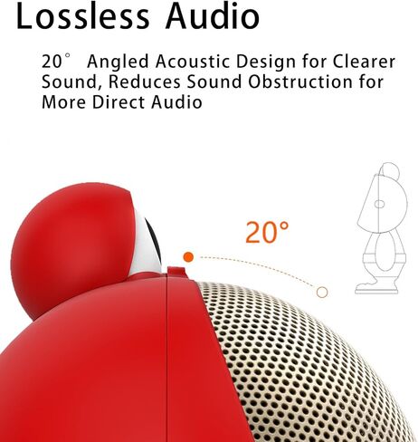 Protective Stand for Beats Pill (2024 Model) Portable Bluetooth Speaker, Scratch & Shock Resistant Cover with Precise Cutouts and Enhanced Sound Direction, Classic Big-Mouth Figurine Design (Red) in Saudi Arabia