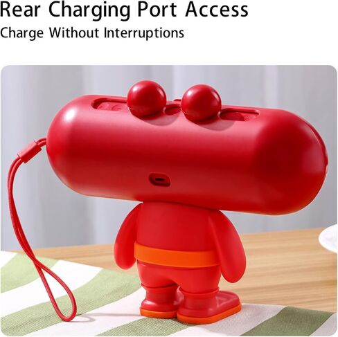 Protective Stand for Beats Pill (2024 Model) Portable Bluetooth Speaker, Scratch & Shock Resistant Cover with Precise Cutouts and Enhanced Sound Direction, Classic Big-Mouth Figurine Design (Red) in Saudi Arabia