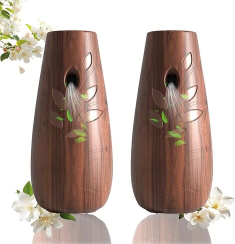 Automatic Spray Dispenser,(2-Pack) Adjustable Air Freshener Dispenser, Wall Mounted or Standing Aerosol Sprayer for Living Room Bathroom Bedroom Hotel Office Commercial Place (Dark Wood) in Kuwait