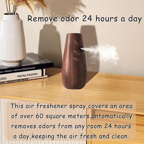Automatic Spray Dispenser,(2-Pack) Adjustable Air Freshener Dispenser, Wall Mounted or Standing Aerosol Sprayer for Living Room Bathroom Bedroom Hotel Office Commercial Place (Dark Wood) in Kuwait