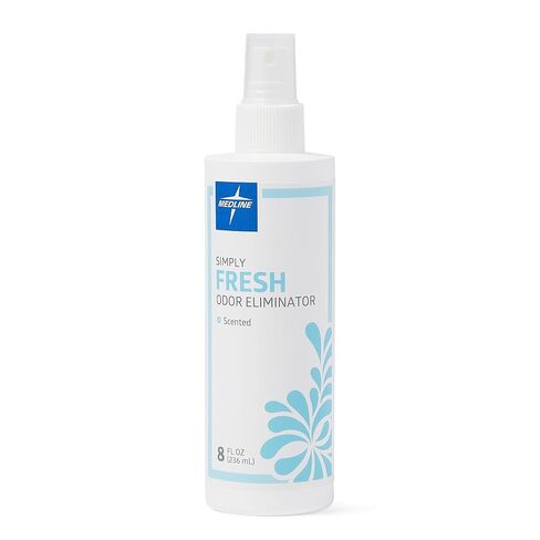Medline Simply Fresh Odor Eliminator 8 Oz Spray, Lightly Scented, Pump Bottle, Convenient Odor Neutralizer, Bathroom, Home, Pets, Healthcare, Pack of 12 in Saudi Arabia