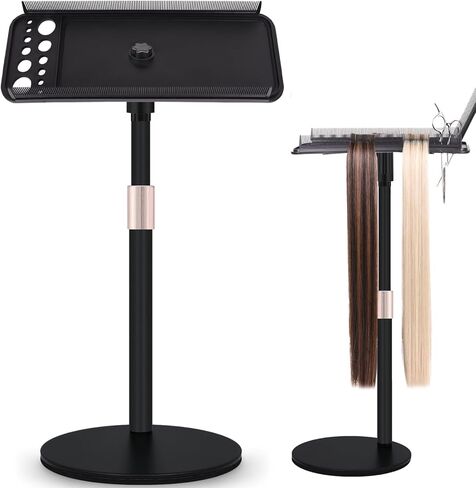 حامل وصلات الشعر، حامل شماعة لتضفير الشعر، أداة تمديد مزدوجة الجوانب، حامل عرض لوصلات الأسنان، حامل فاصل الشعر لصالونات الشعر بالمنزل (حامل ثلاثي القوائم غير متضمن) in Kuwait