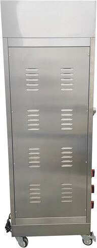 LPG Chicken Rotisserie Machine Vertical Commercial Rotisserie Oven Stainless Steel with Latch-Type & Removable Oil Collection Tray 50-250℃ for Roasting Chicken Duck Fish in Kuwait