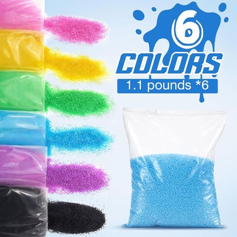 6 Pack 6.6lb Colorful Silica Sand Refill- Flame Control Sand for Facilities Arts Crafts Gardening Fire Pits Indoor Outdoor Urns Fireproof Decorative in Kuwait