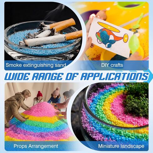 6 Pack 6.6lb Colorful Silica Sand Refill- Flame Control Sand for Facilities Arts Crafts Gardening Fire Pits Indoor Outdoor Urns Fireproof Decorative in Kuwait