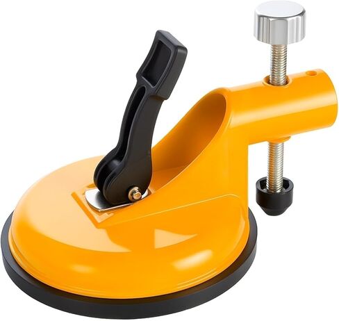 Adjustable Vacuum Suction Cups for Seam-Joining Leveling, Floor Gap Fixer Tool, 130 mm Height Setter, Stainless Steel Plate and Knob for Tile Leveling with Heavy-Duty Rubber Suction Cups (1 PCS) in Kuwait