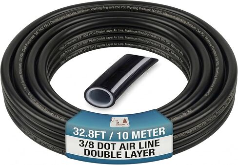Utah Pneumatic 3/8 Dot Air Line Hose Double Layer Type B Saej844 For Air Suspension Air Line Tubing Or Fluid Transfer Air Horn Tubing 10 Meter (3/8 Air Line) in Kuwait