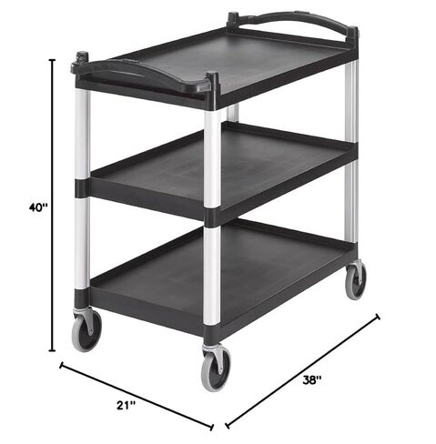 Cambro BC340KD-110 Black Knockdown Utility Cart Case of 1 in Saudi Arabia