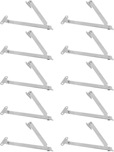 Cabinet Lift Up Strut Durable Metal Hinge Support for Cupboard Door Flap Stay with Plating Maximum Load 15KG 10PCS in Saudi Arabia