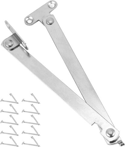 Cabinet Lift Up Strut Durable Metal Hinge Support for Cupboard Door Flap Stay with Plating Maximum Load 15KG 10PCS in Saudi Arabia