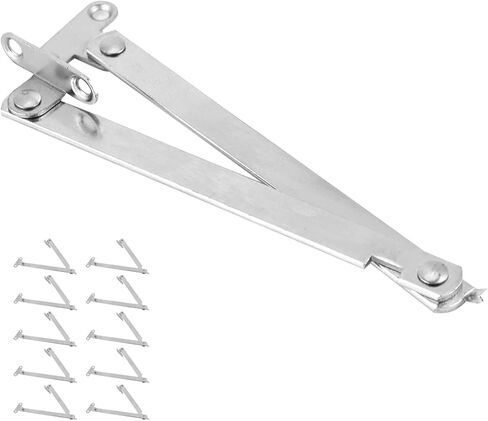 Cabinet Lift Up Strut Durable Metal Hinge Support for Cupboard Door Flap Stay with Plating Maximum Load 15KG 10PCS in Saudi Arabia