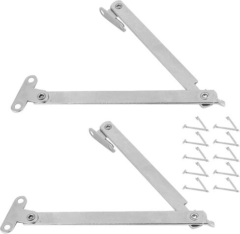 Cabinet Lift Up Strut Durable Metal Hinge Support for Cupboard Door Flap Stay with Plating Maximum Load 15KG 10PCS in Saudi Arabia