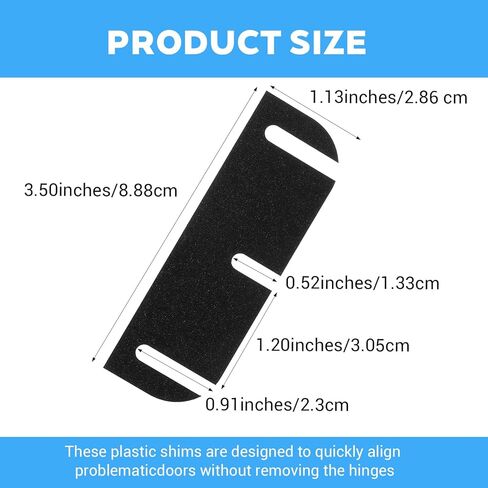 10 Pack Door Hinge Shims 3.5 Inch Door Hinge Spacers Hardware for Interior Door Alignment Easy Gap Filler to Fix Air Leaks Sticking Or Misaligned Doors Trimmable Hinge Spacers Repair Kit in Saudi Arabia