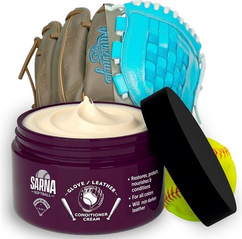 Sarna Softball Leather Glove Conditioner - Softens & Protects, Accelerates Rapid Break-in - Fast-Absorbing, Non-Greasy, Long-Lasting Formula in Kuwait