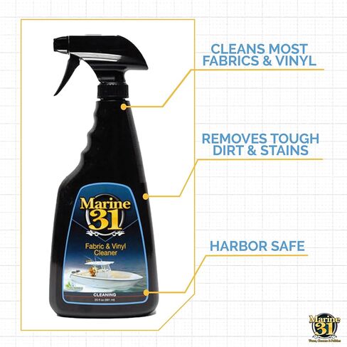 Marine 31 Fabric & Vinyl Cleaner | Removes Dirt & Stains from Marine Upholstery & Surfaces | Safe for Fabric, Vinyl & Canvas | Easy Spray-On Application | M31-410 in Kuwait