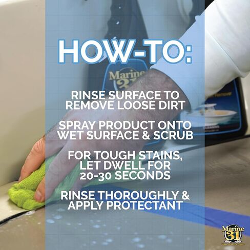 Marine 31 Fabric & Vinyl Cleaner | Removes Dirt & Stains from Marine Upholstery & Surfaces | Safe for Fabric, Vinyl & Canvas | Easy Spray-On Application | M31-410 in Kuwait