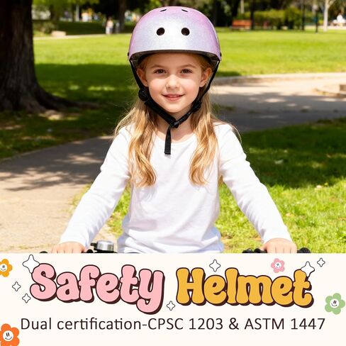 خوذة دراجة للأطفال الصغار، قابلة للتعديل للأطفال الأولاد والبنات، متعددة الرياضات والتهوية للدراجات سكوتر التزلج على الجليد in Kuwait