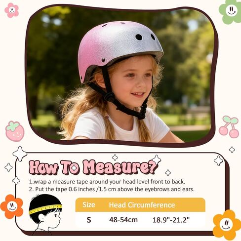 خوذة دراجة للأطفال الصغار، قابلة للتعديل للأطفال الأولاد والبنات، متعددة الرياضات والتهوية للدراجات سكوتر التزلج على الجليد in Kuwait