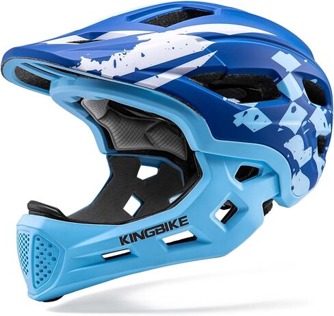 Kids Full Face Helmet Convertible Toddler Bike Helmets with Detachable Chin Guard Boys Girls 4-10 Years Skateboard Scooter Balance Bike BMX MTB Bicycle in Kuwait