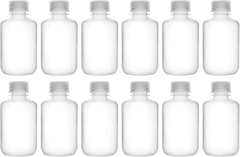زجاجات كاشف EISCO 12PK، 125 مل - فم ضيق مع غطاء لولبي - بولي بروبيلين - مختبرات شفافة in Saudi Arabia