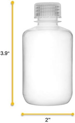 زجاجات كاشف EISCO 12PK، 125 مل - فم ضيق مع غطاء لولبي - بولي بروبيلين - مختبرات شفافة in Saudi Arabia