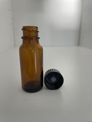 1 Oz Boston Round Amber Glass Bottle With Black Phenolic Polycone Liner Caps- 144 PACK; Perfect For Perfumes, Essential Oils, Aromatic Blends, Bath and Body, Reagent Liquids 30ml in Saudi Arabia
