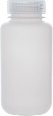 EISCO - 250mL Wide Mouth HDPE Reagent Bottles with Polypropylene Caps, Non-Sterile, Pack of 12, Translucent Leakproof Laboratory Containers, -100 to 120°C Temperature Range in Saudi Arabia