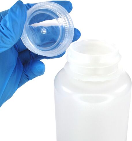 EISCO - 250mL Wide Mouth HDPE Reagent Bottles with Polypropylene Caps, Non-Sterile, Pack of 12, Translucent Leakproof Laboratory Containers, -100 to 120°C Temperature Range in Saudi Arabia
