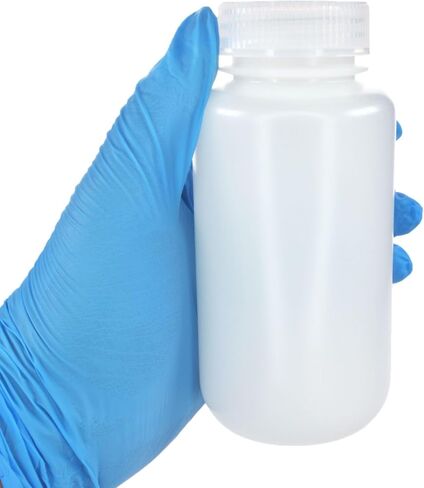 EISCO - 250mL Wide Mouth HDPE Reagent Bottles with Polypropylene Caps, Non-Sterile, Pack of 12, Translucent Leakproof Laboratory Containers, -100 to 120°C Temperature Range in Saudi Arabia
