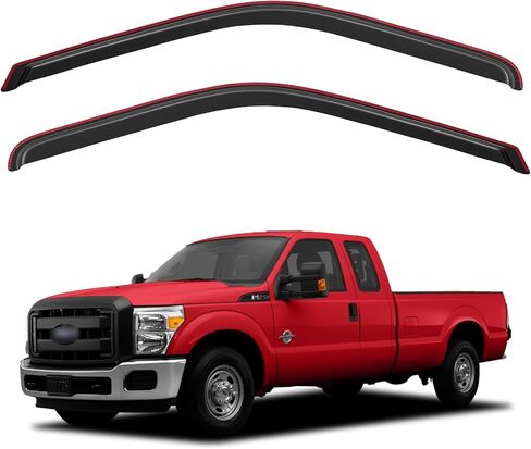 Rain Guards for Ford F150 2015-2023 SuperCrew, Window Vent Visors Shades Wind Deflectors for 17-23 F-150 Raptor F250 F350 F450 F550 Super Duty SuperCrew in Kuwait