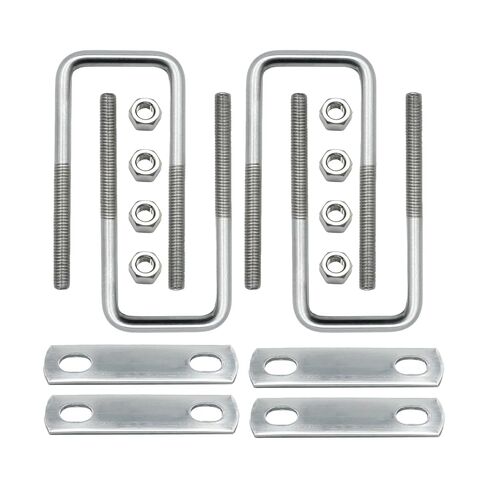 MDEOOSKY 4Pcs Square U-Bolts, 1-5/8"(40mm) Inner Width 100mm Length Carbon Steel M8 with Nuts Frame Plate Round Washers, Replacement for Boats Pipelines Trailers in Saudi Arabia