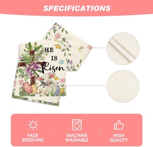 Artoid Mode Sheep Cross Eggs Easter Table Runner,Seasonal Spring Wild Flowers Kitchen Dining Table Decoration for Home Party Decor 13x72 Inch in Saudi Arabia