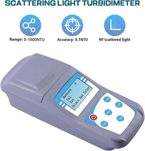 Portable Turbidity Meter - Handheld Turbidimeter with Backlight LED Display for Testing Liquid Turbidity - Easy to Use and Accurate Analyzer in Saudi Arabia