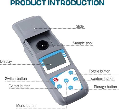 Portable Turbidity Meter - Handheld Turbidimeter with Backlight LED Display for Testing Liquid Turbidity - Easy to Use and Accurate Analyzer in Saudi Arabia
