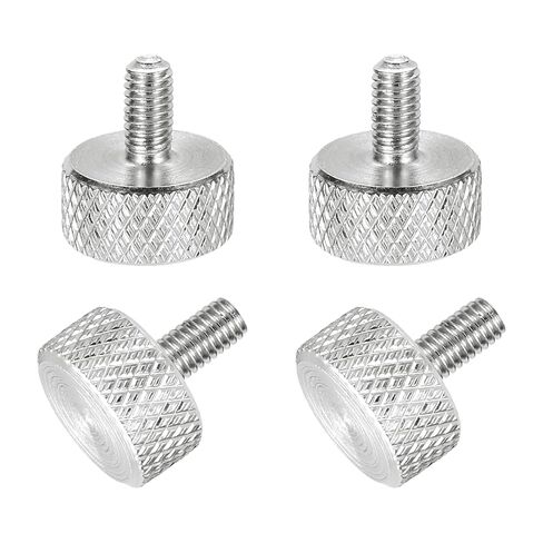 MECCANIXITY 4 Pcs M4x30mm Flat Head Knurled Thumb Screws, 304 Stainless Steel Fully Threaded Thumbscrew Bolts Fasteners for PC Computer Cases Graphics Card, Silver in Saudi Arabia