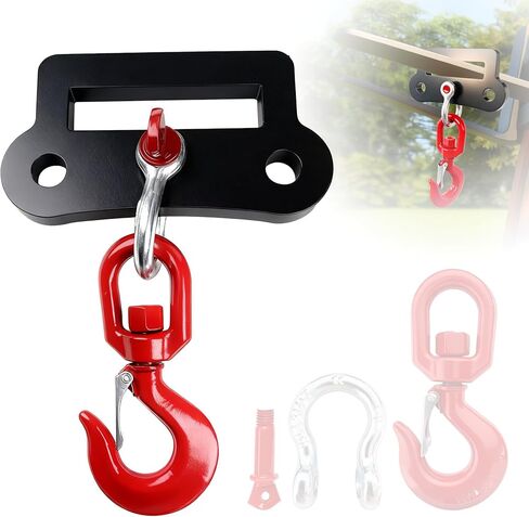 Heavy Duty Forklift Lifting Hook - 6600 LBS (3 Ton) Capacity, Single Fork Mount 360° Swivel Fork Hook, Forklift Accessories Fork Lift Attachment for Forklifts in Kuwait