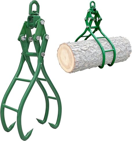 Timber Claw Hook, 4-Claw 28-Inch Log Grapple Tongs with Swivel Steel, 31" Max Opening, 2200LBS Capacity for Tractors, ATVs, Trucks & Forklifts in Kuwait