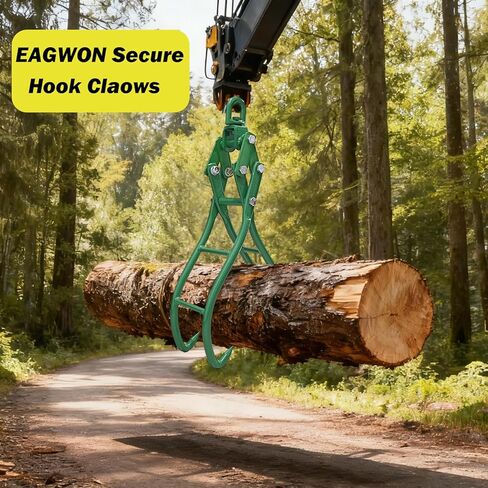 Timber Claw Hook, 4-Claw 28-Inch Log Grapple Tongs with Swivel Steel, 31" Max Opening, 2200LBS Capacity for Tractors, ATVs, Trucks & Forklifts in Kuwait