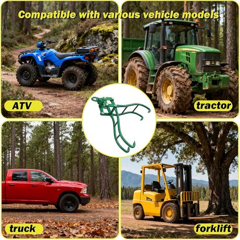 Timber Claw Hook, 4-Claw 28-Inch Log Grapple Tongs with Swivel Steel, 31" Max Opening, 2200LBS Capacity for Tractors, ATVs, Trucks & Forklifts in Kuwait