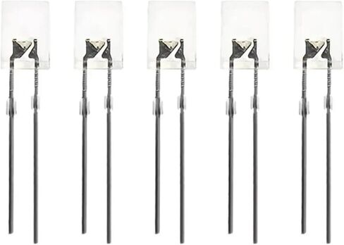 100 قطعة LED 2x5x7 مللي متر ديود عدة مربع LED شفاف صمام ثنائي باعث للضوء الأحمر لتقوم بها بنفسك الإلكترونية in Saudi Arabia
